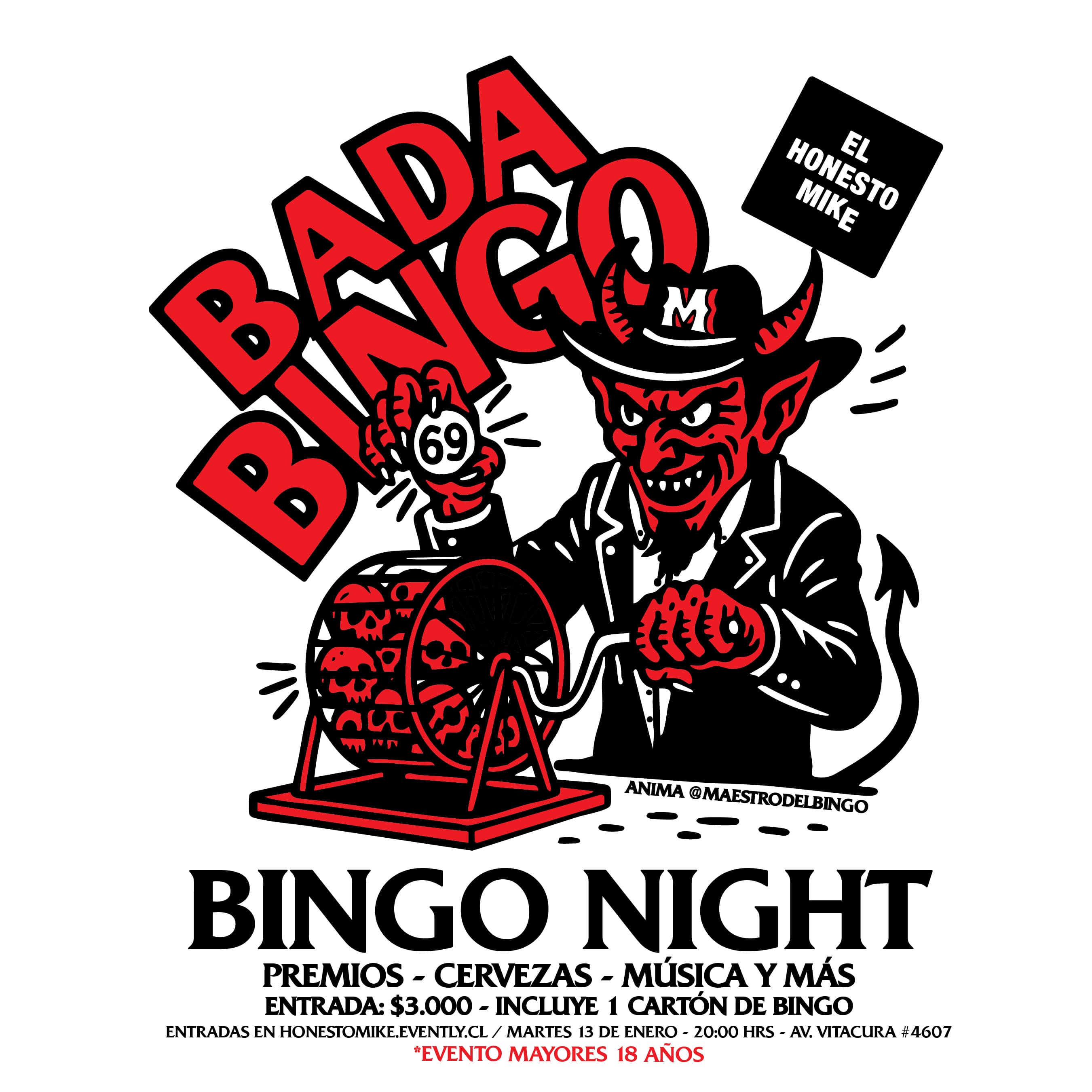 Bada Bingo: Bingo Night en El Honesto Mike image}