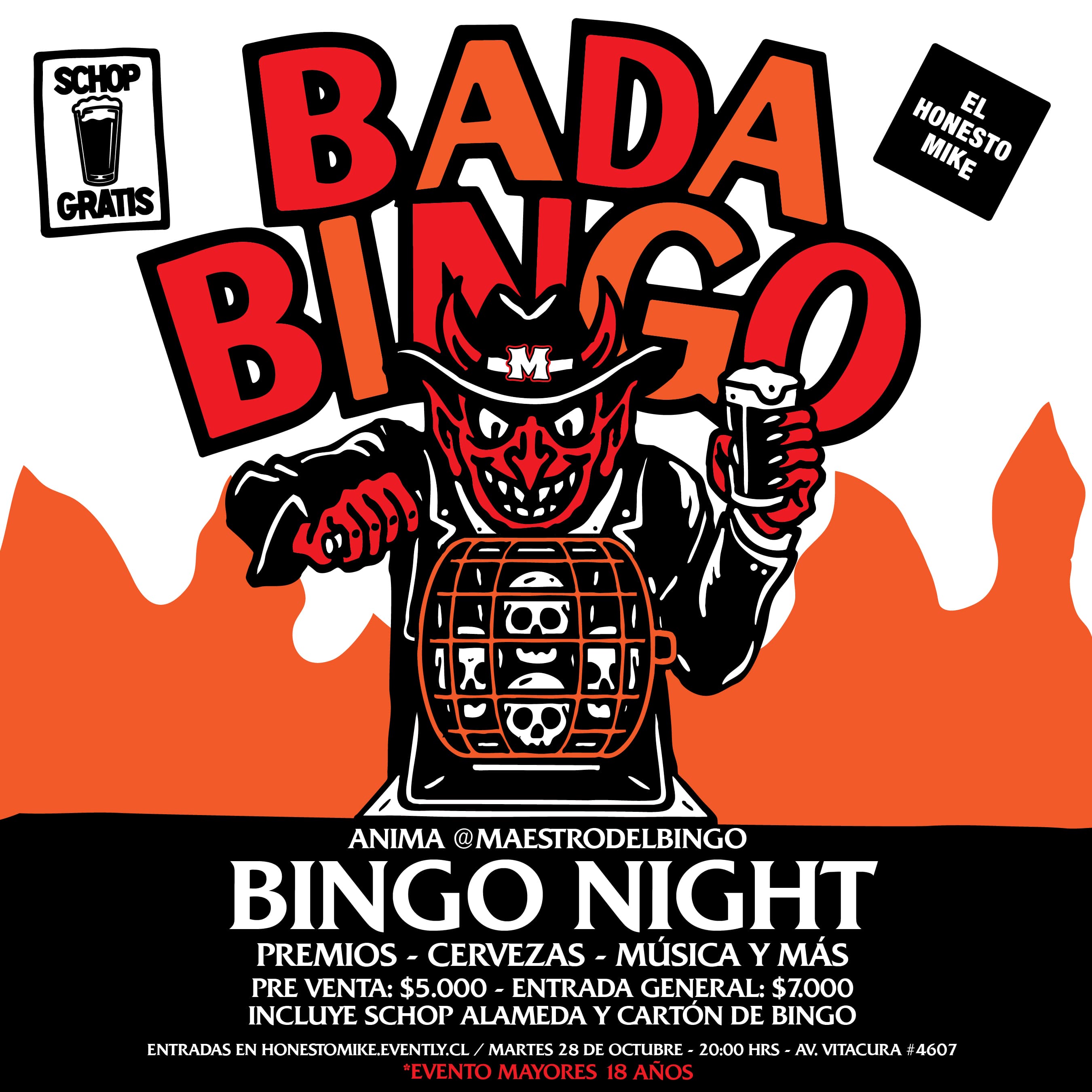 Bada Bingo: Bingo Night en El Honesto Mike image}